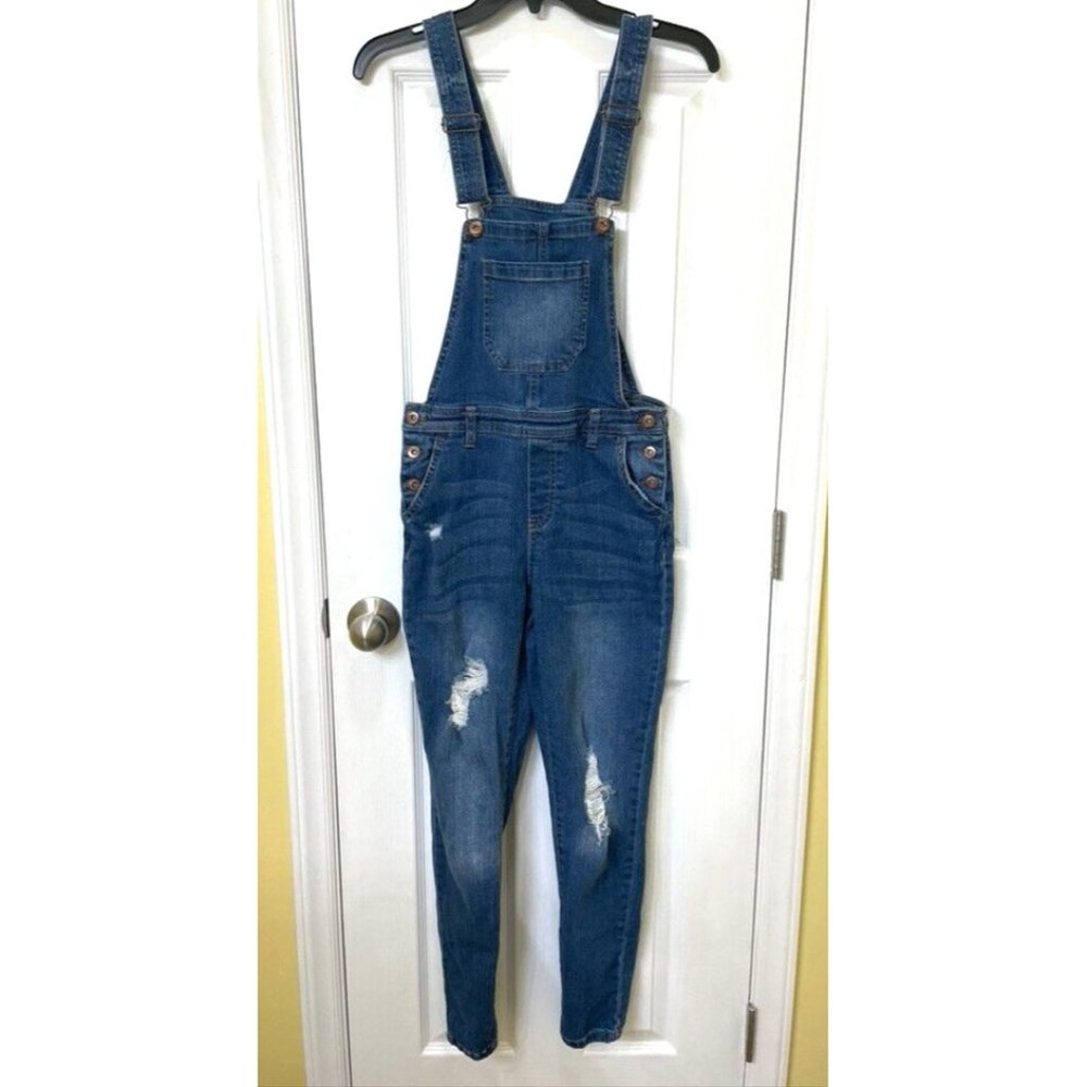 True Craft overalls womens size 7 jumpsuit distressed cottage core worn twice